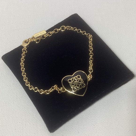 Loewe Jewelry - Loewe Gold and Black Heart Bracelet